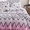 Single Size 2pcs Pink With Cute Black Pattern Quilt Cover Set 1 Single Size 2pcs Pink With Cute Black Pattern Quilt Cover Set -Best Bedding Store V62 DS SP0720S 01