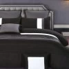 Super King Size Black And Grey Rich Pintuck Quilt Cover Set (3PCS) -Best Bedding Store V62 DS T00046SK 01