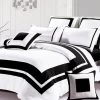 Queen Size Black And White Quilt Cover Set (3PCS) -Best Bedding Store V62 DS T00049Q 01