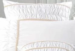 King Size Resana White Quilt Cover Set (3PCS) -Best Bedding Store V62 DS T0044WK 03