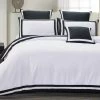 Super King Size Charcoal And White Square Patter Quilt Cover Set (3PCS) -Best Bedding Store V62 DS T31WSK 01 1