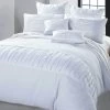 Super King Size White Pintuck Quilt Cover Set (3PCS) 1 Super King Size White Pintuck Quilt Cover Set (3PCS) -Best Bedding Store V62 DS TJ6WHTSK 01