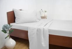 Queen Size 1500TC Cotton Rich Sheet Set (White Color)