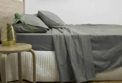 Super King Size 3000TC Cotton Rich Sheet Set (Charcoal Color)