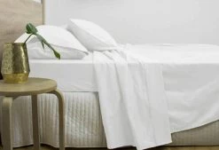 King Size 3000TC Cotton Rich Sheet Set (White Color)