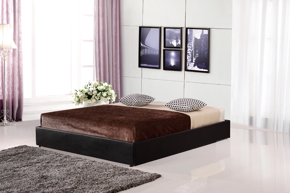PU Leather Queen Bed Ensemble Frame 3 PU Leather Queen Bed Ensemble Frame