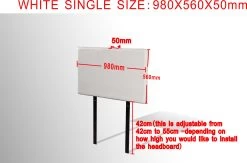 PU Leather Single Bed Headboard Bedhead - White 11 PU Leather Single Bed Headboard Bedhead - White -Best Bedding Store V63 768085 05 7