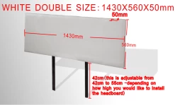 PU Leather Double Bed Headboard Bedhead - White -Best Bedding Store V63 768115 04 7