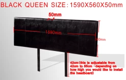 PU Leather Queen Bed Headboard Bedhead - Black -Best Bedding Store V63 768125 04 7