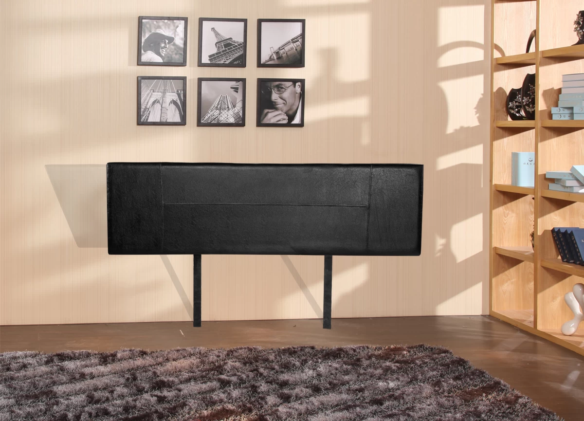 PU Leather King Bed Headboard Bedhead - Black 5 PU Leather King Bed Headboard Bedhead - Black - Image 3