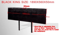 PU Leather King Bed Headboard Bedhead - Black 11 PU Leather King Bed Headboard Bedhead - Black -Best Bedding Store V63 768155 05 7