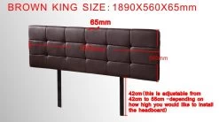 PU Leather King Bed Deluxe Headboard Bedhead - Brown 9 PU Leather King Bed Deluxe Headboard Bedhead - Brown -Best Bedding Store V63 768285 04 7