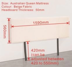 Linen Fabric Queen Bed Headboard Bedhead - Beige 10 Linen Fabric Queen Bed Headboard Bedhead - Beige -Best Bedding Store V63 800787 04 7