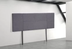 Linen Fabric Double Bed Headboard Bedhead - Grey