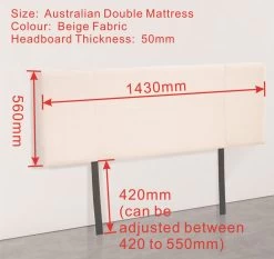 Linen Fabric Double Bed Headboard Bedhead - Beige 10 Linen Fabric Double Bed Headboard Bedhead - Beige -Best Bedding Store V63 800807 04 7