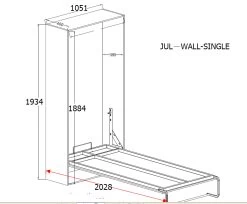 Palermo Single Size Wall Bed -Best Bedding Store V63 817583 04 9