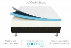 Palermo Queen 25cm Gel Memory Foam Mattress - Dual-Layered - CertiPUR-US Certified -Best Bedding Store V63 821861 04