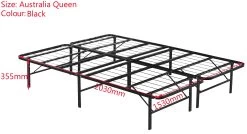 Queen Folding Metal Bed Frame Storage Platform Mattress Base -Best Bedding Store V63 821961 05 2