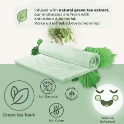 Green Tea Cool Gel Memory Foam Mattress 36cm 5 Zone King -Best Bedding Store V80 DD 36183SG 06 2 14