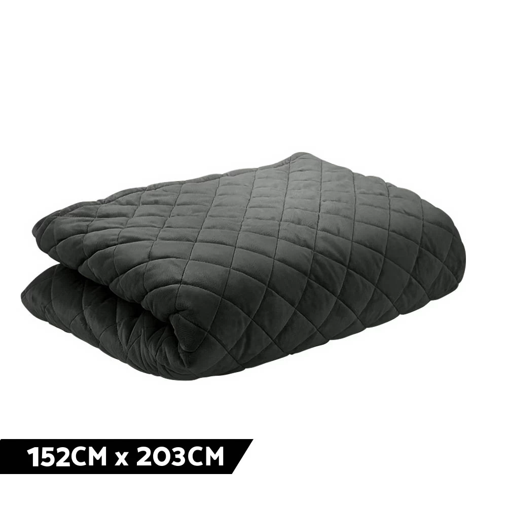 Giselle Bedding Microfibre Weighted Blanket Zipper Duvet Cover Adult 152x203cm Black 4 Giselle Bedding Microfibre Weighted Blanket Zipper Duvet Cover Adult 152x203cm Black - Image 2