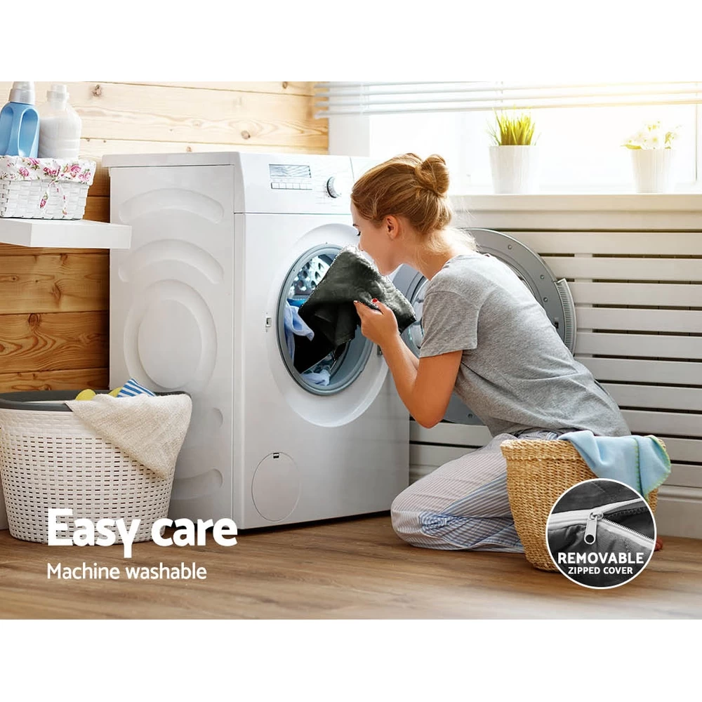 Giselle Bedding Microfibre Weighted Blanket Zipper Duvet Cover Adult 152x203cm Black 6 Giselle Bedding Microfibre Weighted Blanket Zipper Duvet Cover Adult 152x203cm Black - Image 4