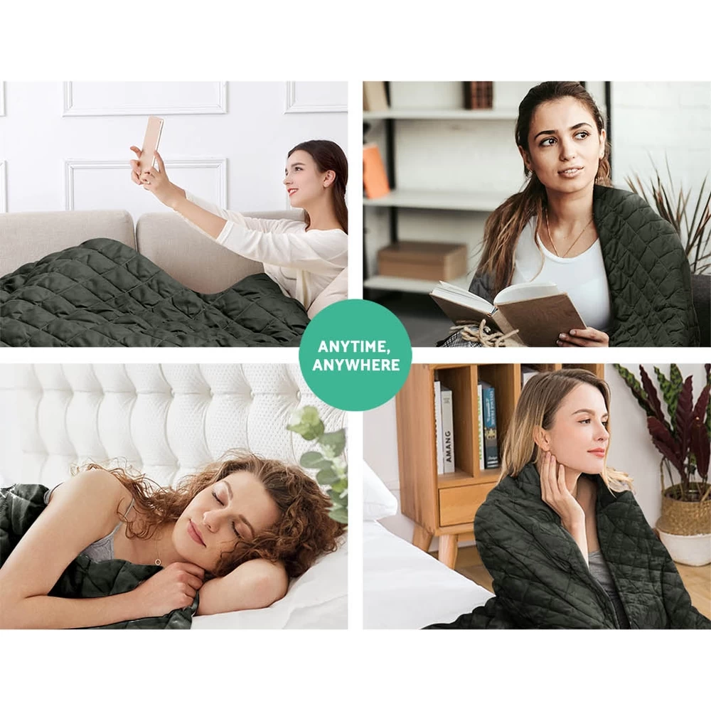 Giselle Bedding Microfibre Weighted Blanket Zipper Duvet Cover Adult 152x203cm Black 8 Giselle Bedding Microfibre Weighted Blanket Zipper Duvet Cover Adult 152x203cm Black - Image 6