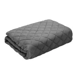 Giselle Bedding Microfibre Weighted Blanket Zipper Cover Adult Size 152x203cm Dark Grey