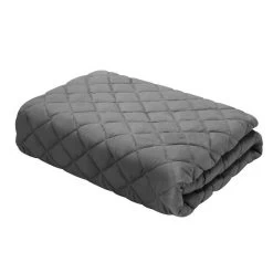 Giselle Bedding Microfibre Weighted Blanket Zipper Cover Adult Size 152x203cm Dark Grey -Best Bedding Store WBC ADT GREY 02
