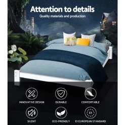 Artiss Bed Frame Double Size Wooden Bed Base JADE Timber Foundation Mattress -Best Bedding Store WBED C 040D 137 AB 02