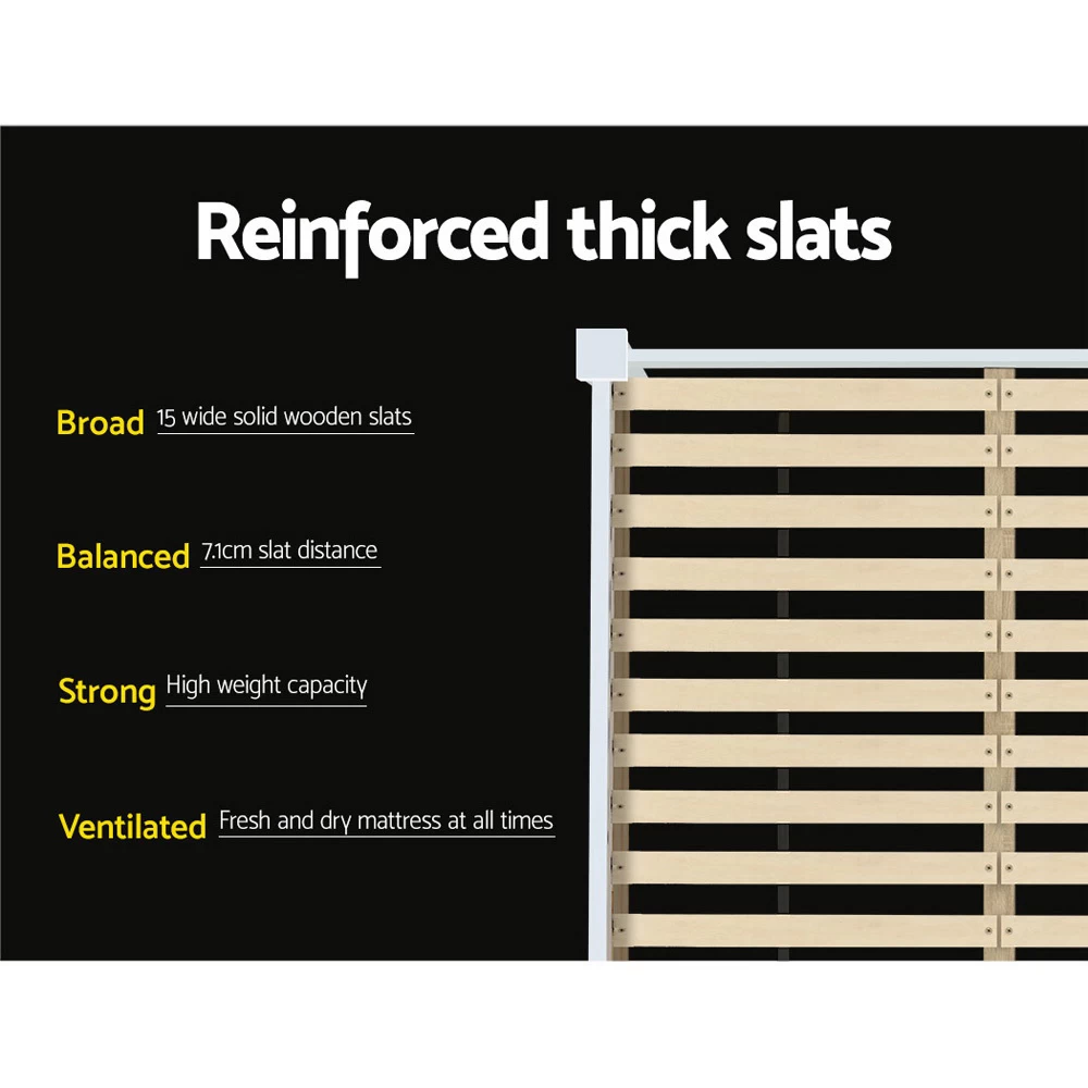 Artiss Bed Frame Double Size Wooden Bed Base JADE Timber Foundation Mattress 7 Artiss Bed Frame Double Size Wooden Bed Base JADE Timber Foundation Mattress - Image 5