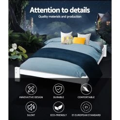 Artiss Queen Wooden Bed Base Frame Size JADE Timber Foundation Mattress Platform 11 Artiss Queen Wooden Bed Base Frame Size JADE Timber Foundation Mattress Platform -Best Bedding Store WBED C 040Q N 153 AB 02