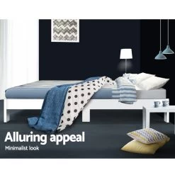 Artiss Queen Wooden Bed Base Frame Size JADE Timber Foundation Mattress Platform 14 Artiss Queen Wooden Bed Base Frame Size JADE Timber Foundation Mattress Platform -Best Bedding Store WBED C 040Q N 153 AB 05