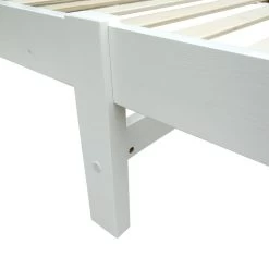 Single Size Wooden Bed Frame - White -Best Bedding Store WBED D 001S WH 05