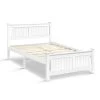 Double Size Wooden Bed Frame - White -Best Bedding Store WBED D 004D 137 AB 00