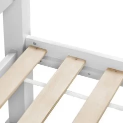 Double Size Wooden Bed Frame - White -Best Bedding Store WBED D 004D 137 AB 04