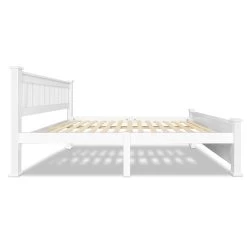 King Single Wooden Bed Frame - White -Best Bedding Store WBED D 004KS 107 AB 03