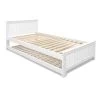 Artiss Wooden Trundle Bed Frame Timber Slat King Single Size White 1 Artiss Wooden Trundle Bed Frame Timber Slat King Single Size White -Best Bedding Store WBED D 03KS 107 AB 00