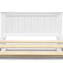 Artiss Wooden Trundle Bed Frame Timber Slat King Single Size White -Best Bedding Store WBED D 03KS 107 AB 04