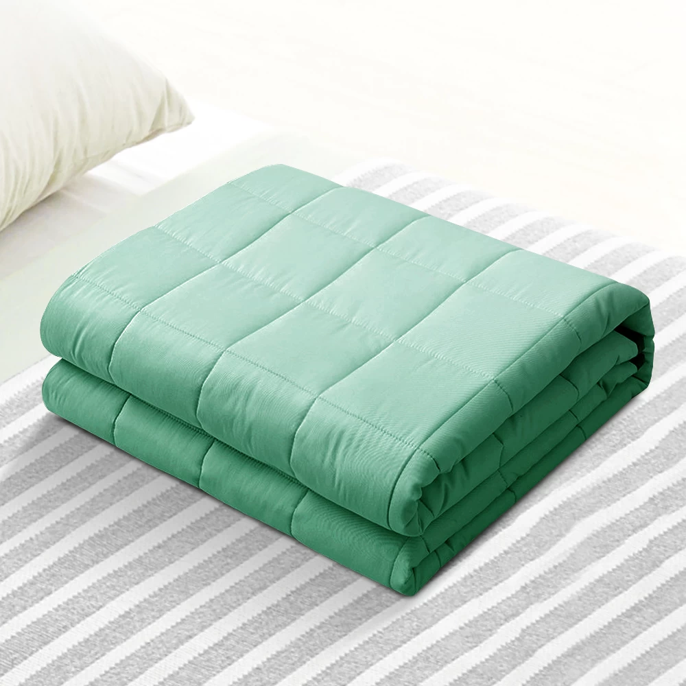 Giselle Weighted Blanket Adult 5KG Gravity Cooling Blankets Deep Relax Summer Aqua 9 Giselle Weighted Blanket Adult 5KG Gravity Cooling Blankets Deep Relax Summer Aqua - Image 7