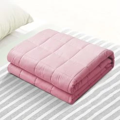 Giselle Weighted Blanket Adult 5KG Heavy Gravity Cooling Blankets Summer Pink -Best Bedding Store WBLANKET COOL 5KG PK 99