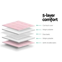 Giselle Cooling Weighted Blanket Adult 7KG Heavy Gravity Blankets Summer Pink -Best Bedding Store WBLANKET COOL 7KG PK 05