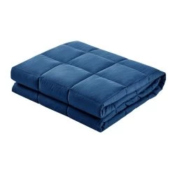 Giselle Bedding 2.3kg Cotton Weighted Blanket Deep Relax Gravity Size Navy -Best Bedding Store WBLANKET CT 2300 NAVY 02