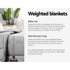 Giselle Bedding 7KG Microfibre Weighted Gravity Blanket Relaxing Calming Adult Light Grey 13 Giselle Bedding 7KG Microfibre Weighted Gravity Blanket Relaxing Calming Adult Light Grey -Best Bedding Store WBLANKET CT 7KG LGY 03