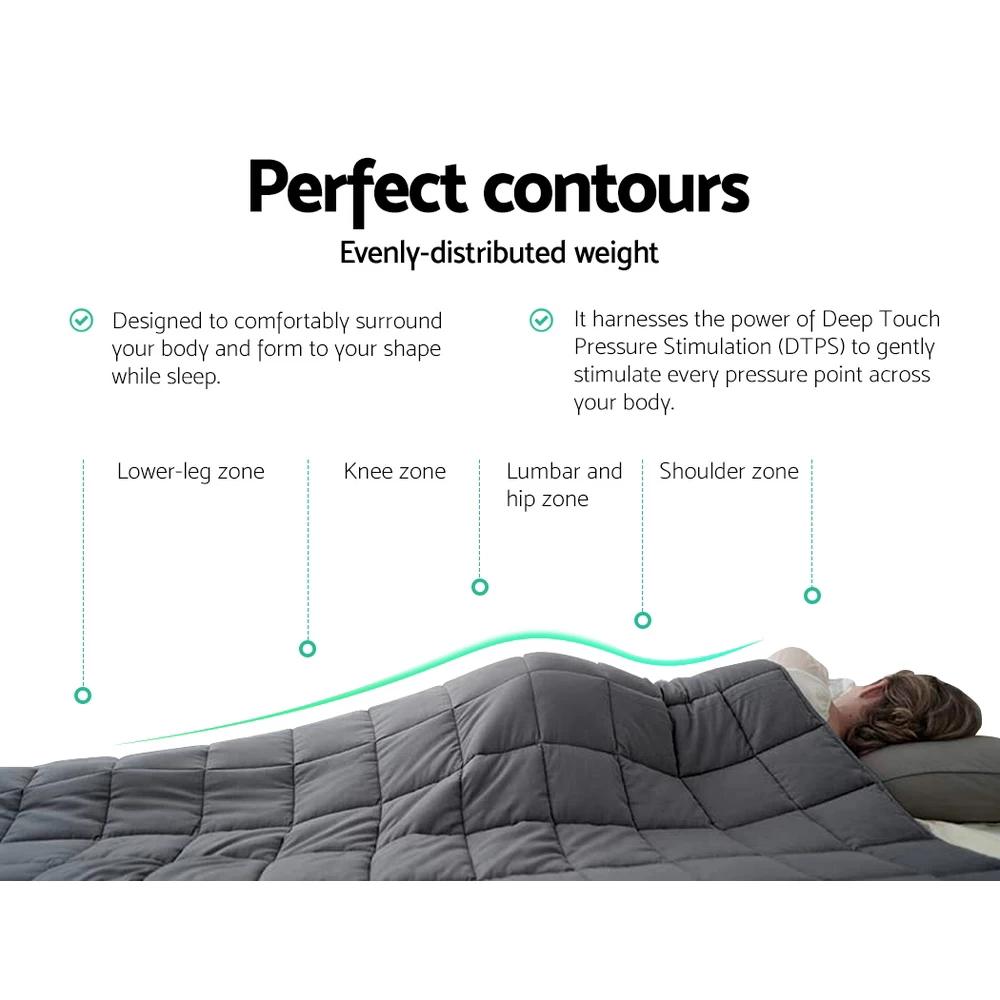 Weighted Blanket Adult 9KG Heavy Gravity Blankets Microfibre Cover Calming Relax Anxiety Relief Grey 7 Weighted Blanket Adult 9KG Heavy Gravity Blankets Microfibre Cover Calming Relax Anxiety Relief Grey - Image 5