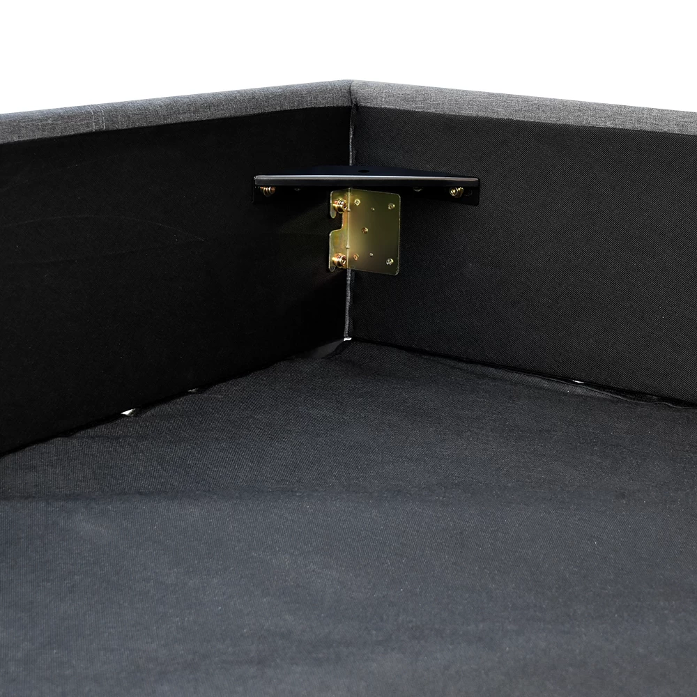 Artiss Double Size Fabric And Wood Bed Frame Headboard - Grey 10 Artiss Double Size Fabric And Wood Bed Frame Headboard - Grey - Image 8