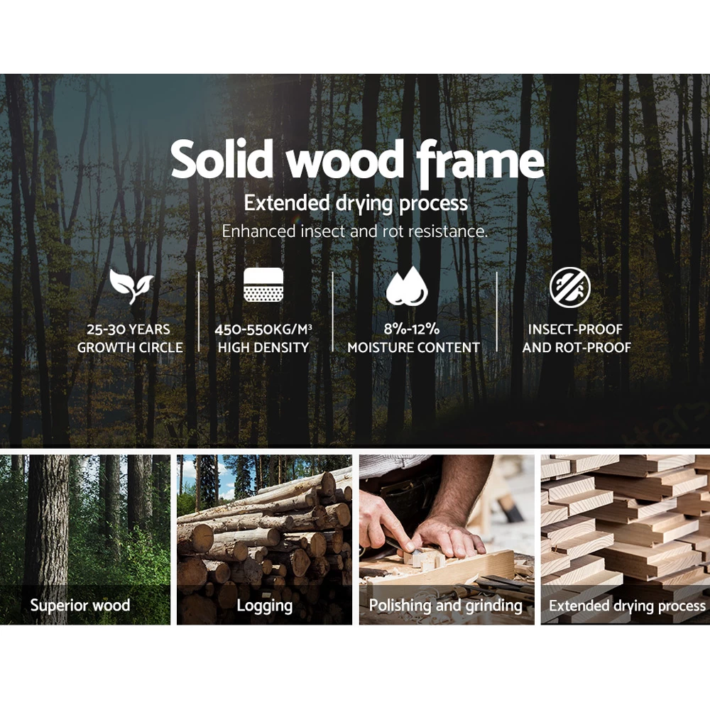 Artiss TINO Single Size Bed Frame Base Fabric Headboard Wooden Mattress 7 Artiss TINO Single Size Bed Frame Base Fabric Headboard Wooden Mattress - Image 5