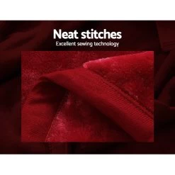 Giselle Bedding Faux Mink Blanket Winter Quilt Doona Fleece Throw Rug Red King -Best Bedding Store blanket fm k rd 05