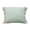Button Stripe Green Cushion By MM Linen