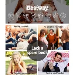 Bestway Single Air Bed Inflatable Mattress Sleeping Mat Battery Built-in Pump -Best Bedding Store bw bed s 46 67622 03