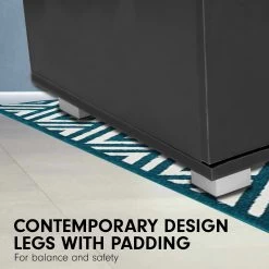 Bedside Table With Drawers MDF Wood - Black -Best Bedding Store cbt 059 040 051 bk 4